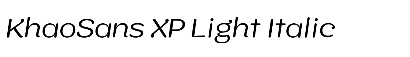 KhaoSans XP Light Italic
